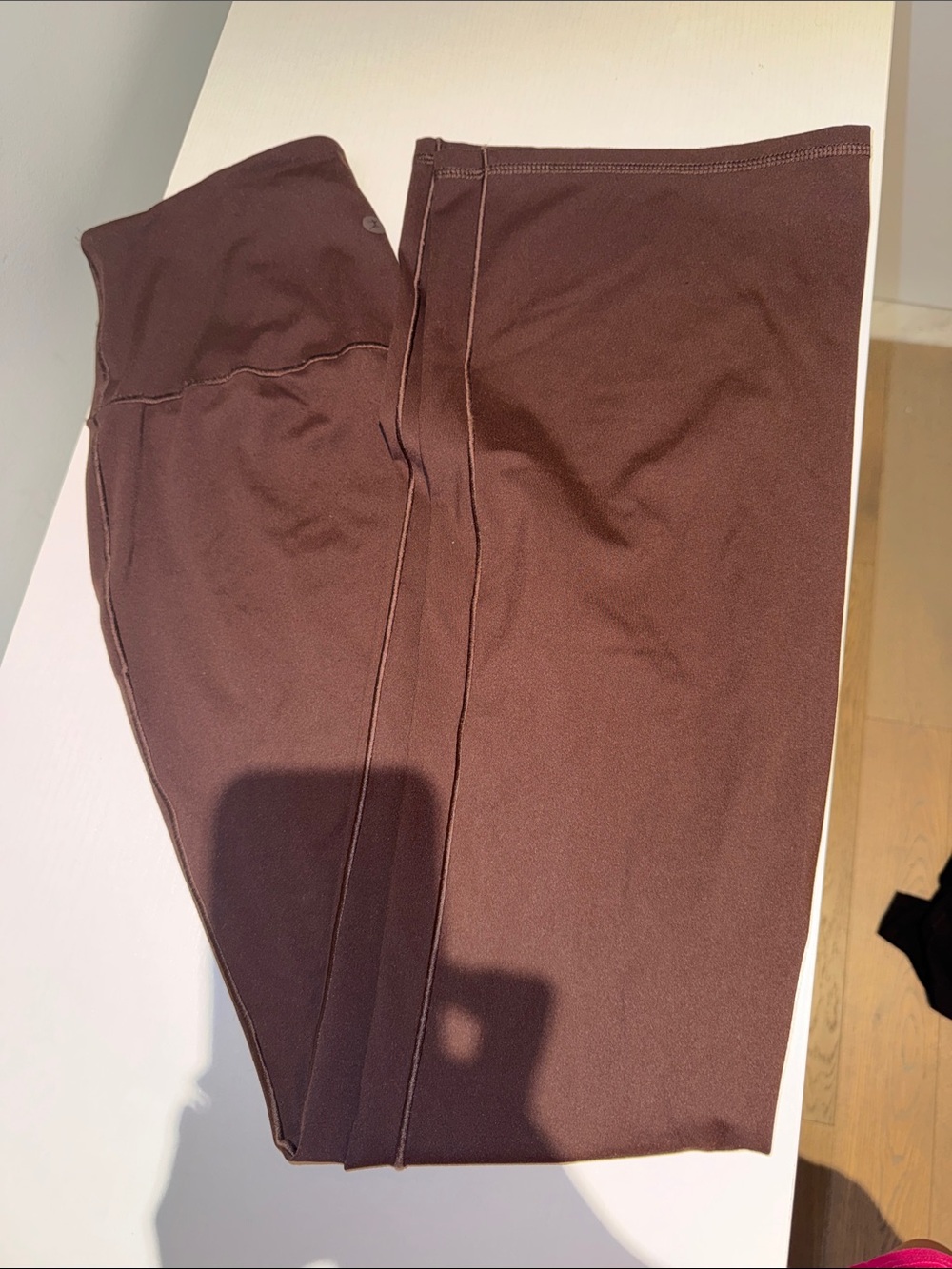 Flattering Flare High-Waist Leggings in Choco Brown